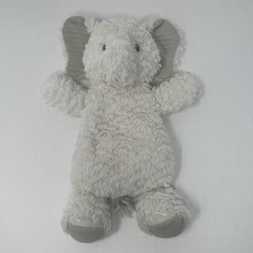 Mary Meyer White Flat Elephant Lovey Super Soft Baby Security lovies Plush